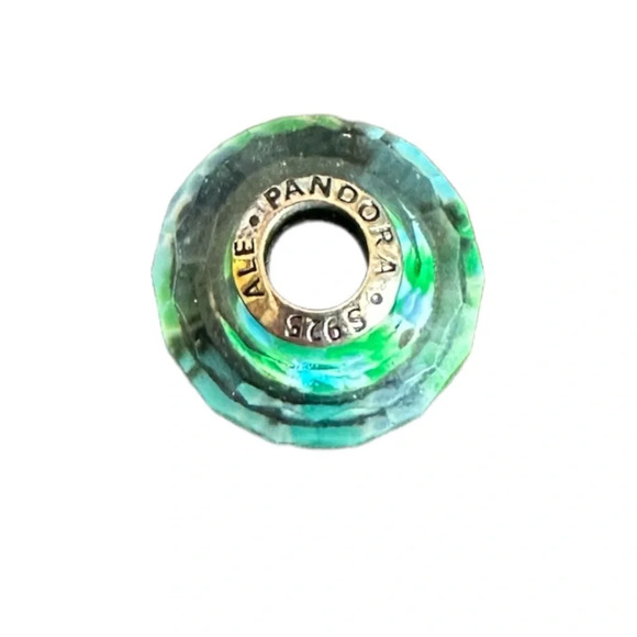 Pandora Jewelry - Pandora Murano Glass Faceted Bracelet Charm Green/Blue/Black